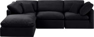 Indulge - Velvet 4 Piece Modular Sectional With Chaise - Simple Home Plus