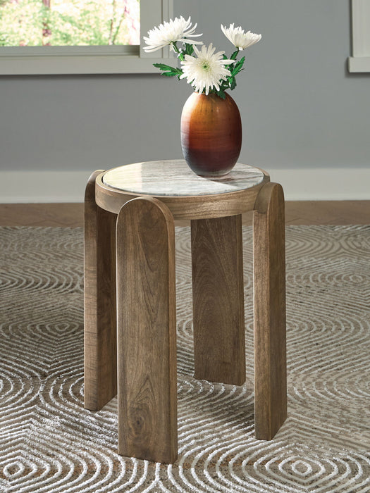 Gavrilley - Gray / White / Brown - Accent Table - Simple Home Plus