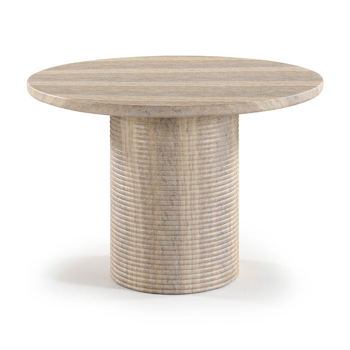 Rapallo - 43" Concrete Indoor/Outdoor Dining Table - Travertine - Simple Home Plus