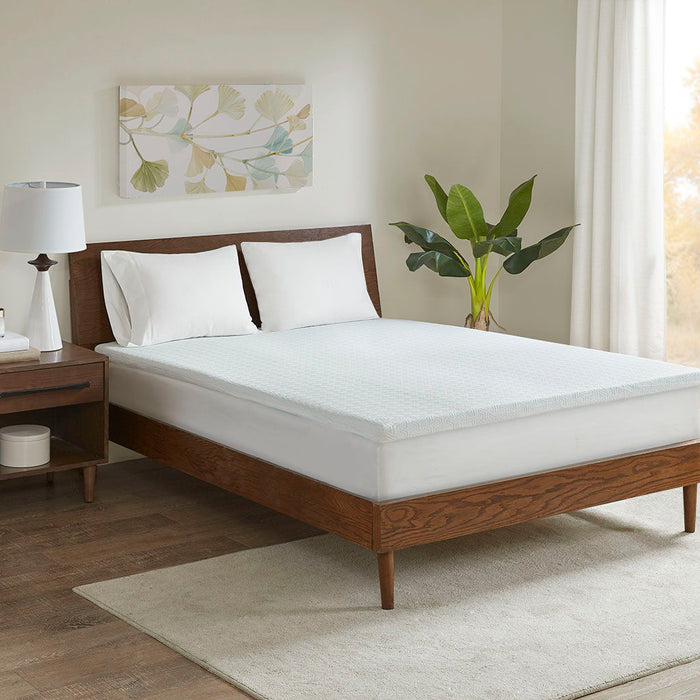 Gel Memory Foam Mattress Topper - White - Simple Home Plus