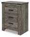 Frandern - Gray - Two Drawer Night Stand - Simple Home Plus