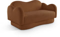 Bloom - Teddy Fabric Loveseat - Saddle - Simple Home Plus
