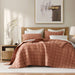 100% Linen - King/California King Linen Garment Washed Quilt Set - Clay - Simple Home Plus