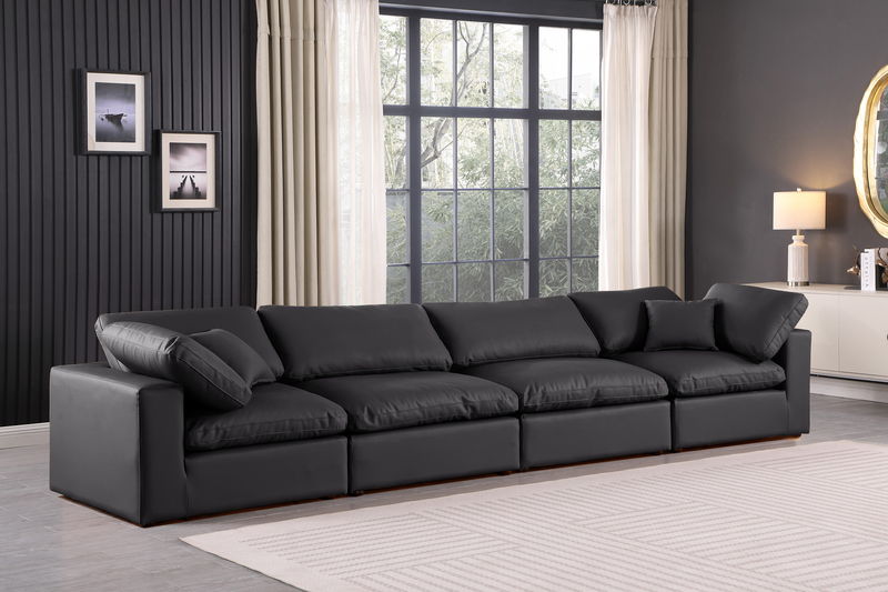 Comfy - Faux Leather Modular Sofa 4 Seats
