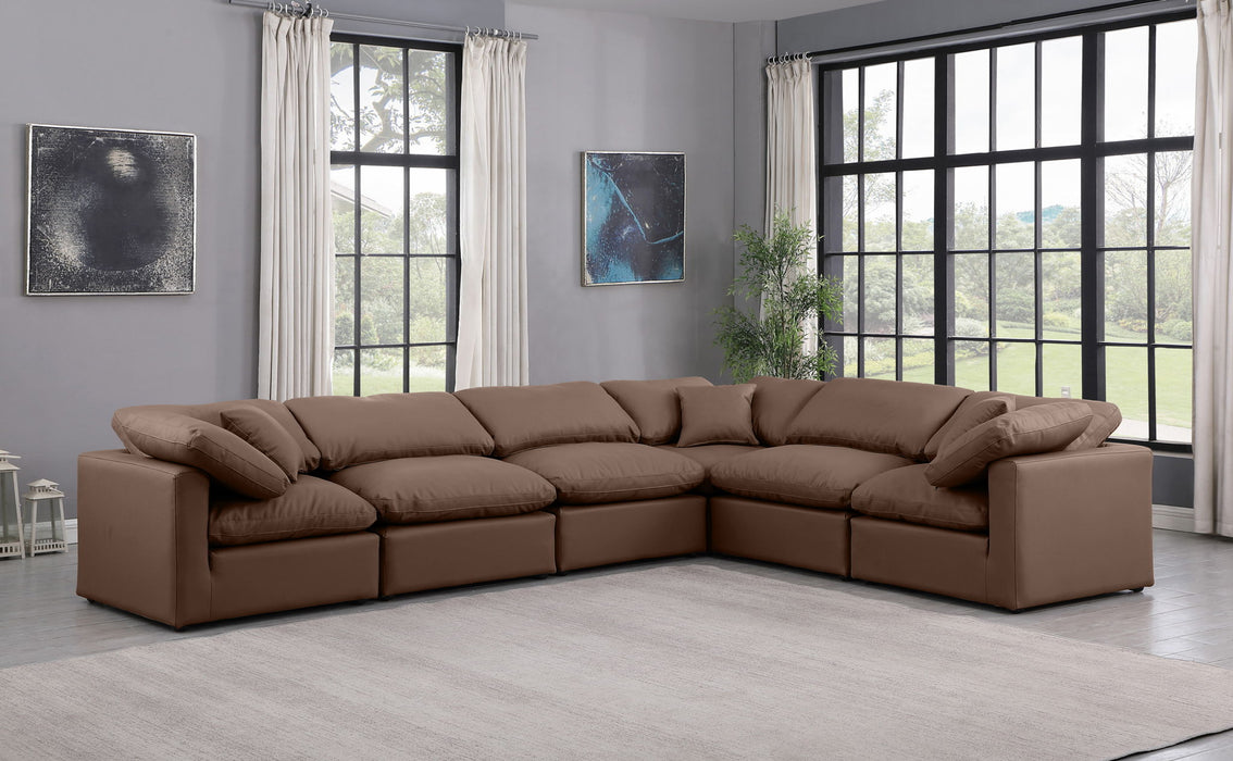 Indulge - Faux Leather 6 Piece Modular Corner Sectional - Simple Home Plus
