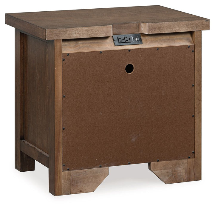 Kristiland - Two Drawer Night Stand - Warm Brown