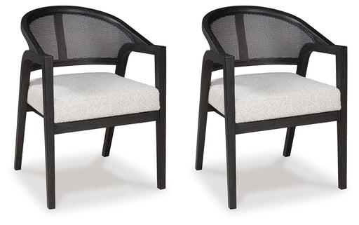 Bracken - French Black - Dining Upholstered Arm Chair (Set of 2) - Simple Home Plus