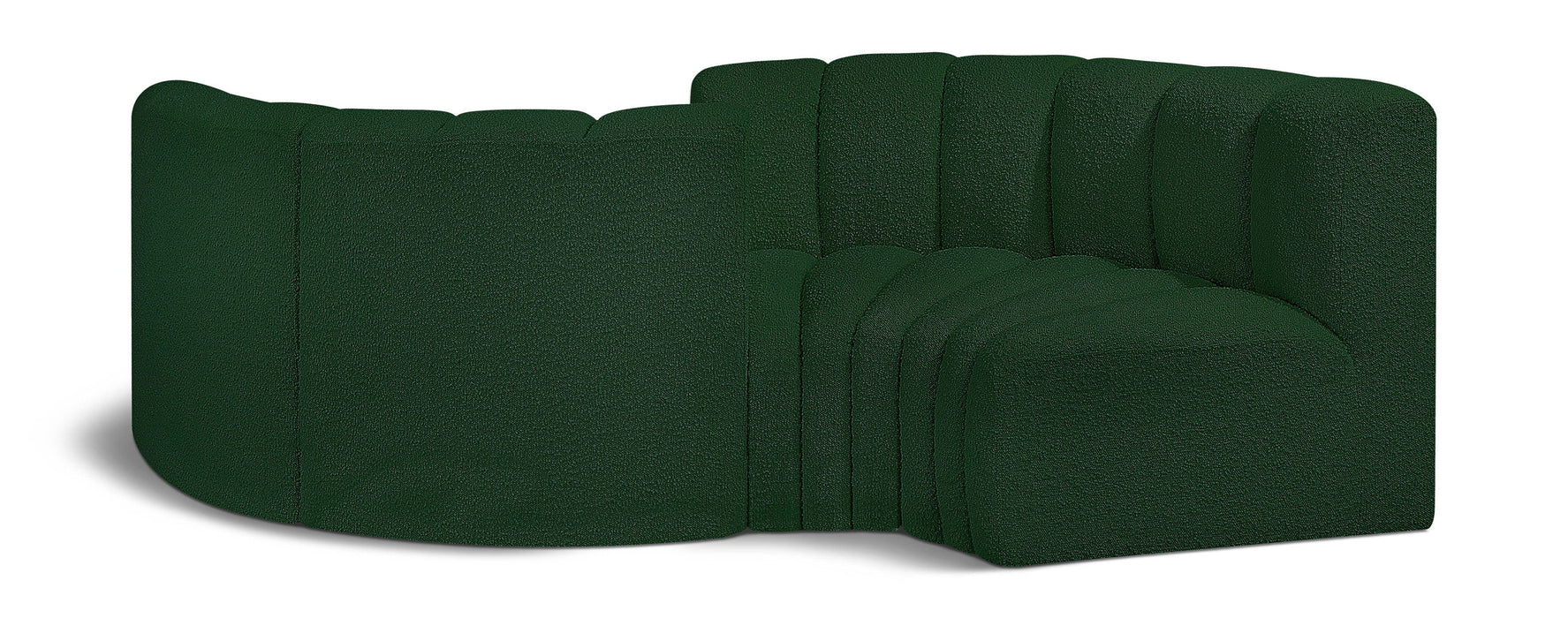 Arc - Boucle Fabric 4 Piece Curved Modular Sofa - Simple Home Plus