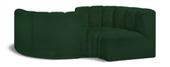 Arc - Boucle Fabric 4 Piece Curved Modular Sofa - Simple Home Plus