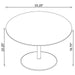 Ganso - Round Metal Coffee Table With Tempered Glass Top - Simple Home Plus
