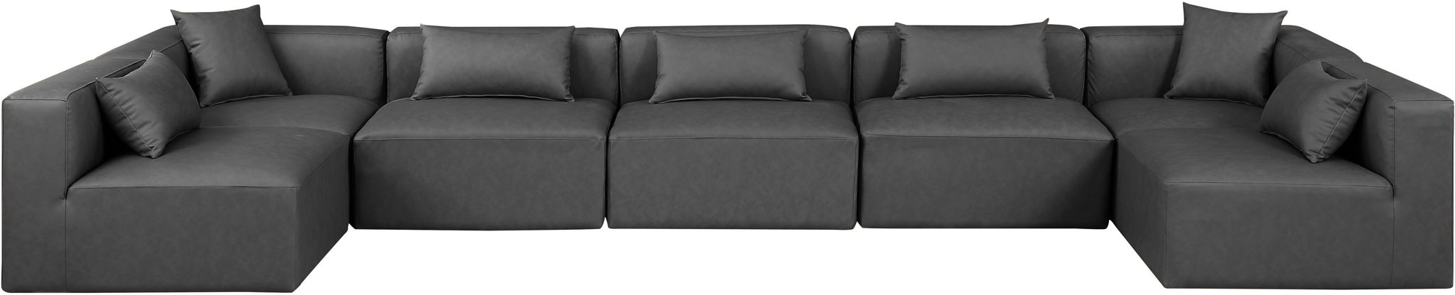 Cube - 7 Piece Modular U-Shaped Sectional - Simple Home Plus