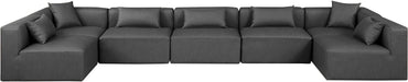 Cube - 7 Piece Modular U-Shaped Sectional - Simple Home Plus
