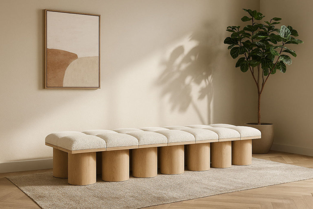 Pavilion - 14 Piece Modular Bench With Natural Base - Simple Home Plus