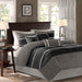 Palmer - King Piece Comforter (Set of 7) - Black - Simple Home Plus