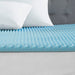 Twin Gel Memory Foam All Season Reversible Hypoallergenic Cooling Mattress Topper - Blue - Simple Home Plus