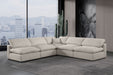 Comfy - 5 Piece Linen Modular Corner Armless Sectional - Simple Home Plus