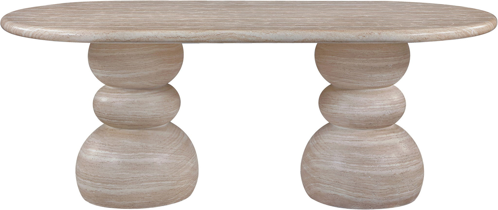 Navo - Indoor/Outdoor Dining Table - Travertine - Simple Home Plus