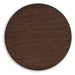 Korestone - Dark Brown - Round End Table - Simple Home Plus