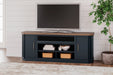 Landocken - Brown / Blue - XL TV Stand W/Fireplace Option - Simple Home Plus