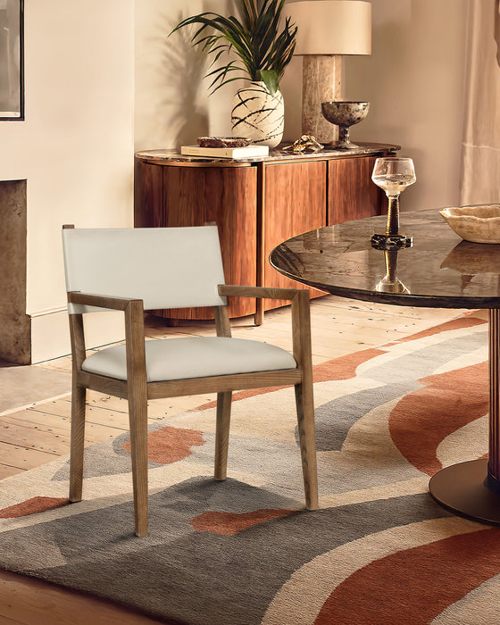 Avon - Vegan Leather Dining Arm Chair - Simple Home Plus