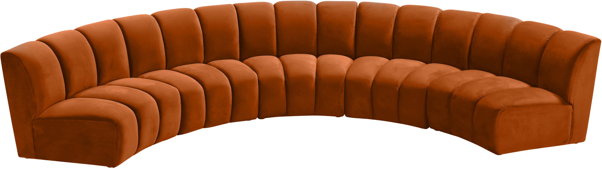 Infinity - 5 Piece Velvet Modular Sectional - Simple Home Plus