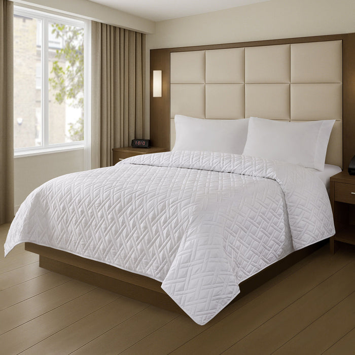 Plain Weave - King Premium Coverlet - White - Simple Home Plus