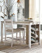 Skempton - Rectangular Counter Table With Storage - White - Simple Home Plus