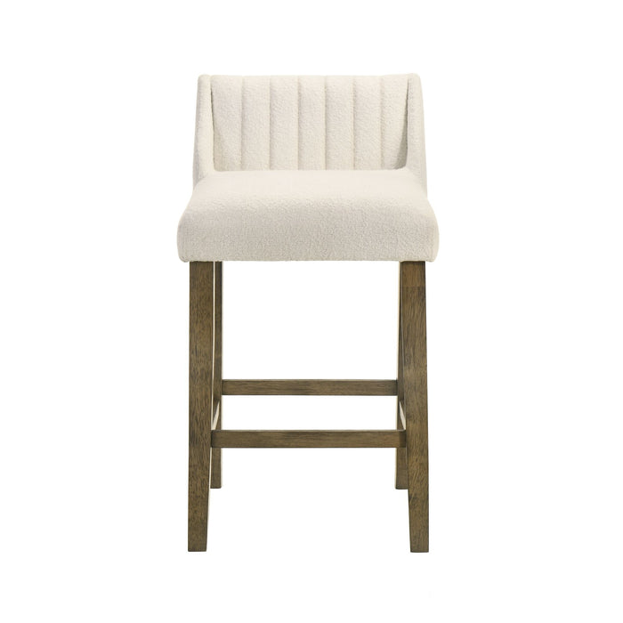 Fauna - Modern Transitional Wood Counter Height Kitchen Bar Stool - Simple Home Plus