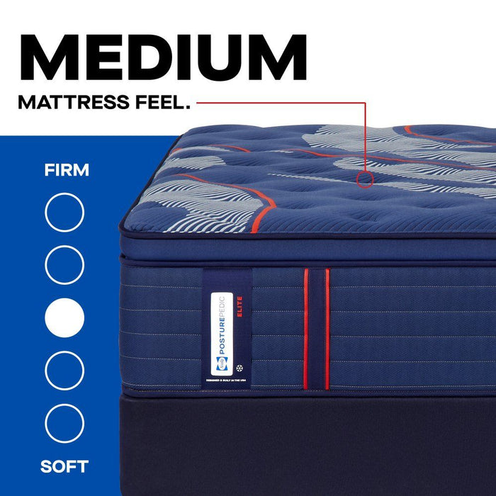 Posturepedic Elite - Brenham II Euro Pillow Top Medium Mattress - Simple Home Plus