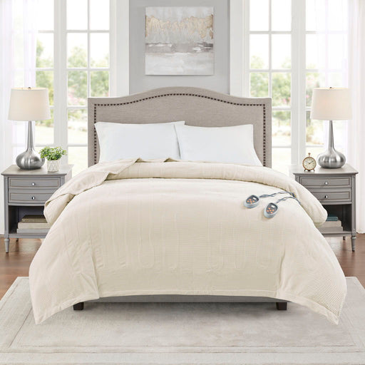 Electric Micro Fleece - King Heated Blanket - Ivory - Simple Home Plus