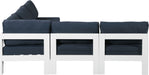 Nizuc - Outdoor Patio 5 Piece Modular Sectional With White Frame - Simple Home Plus