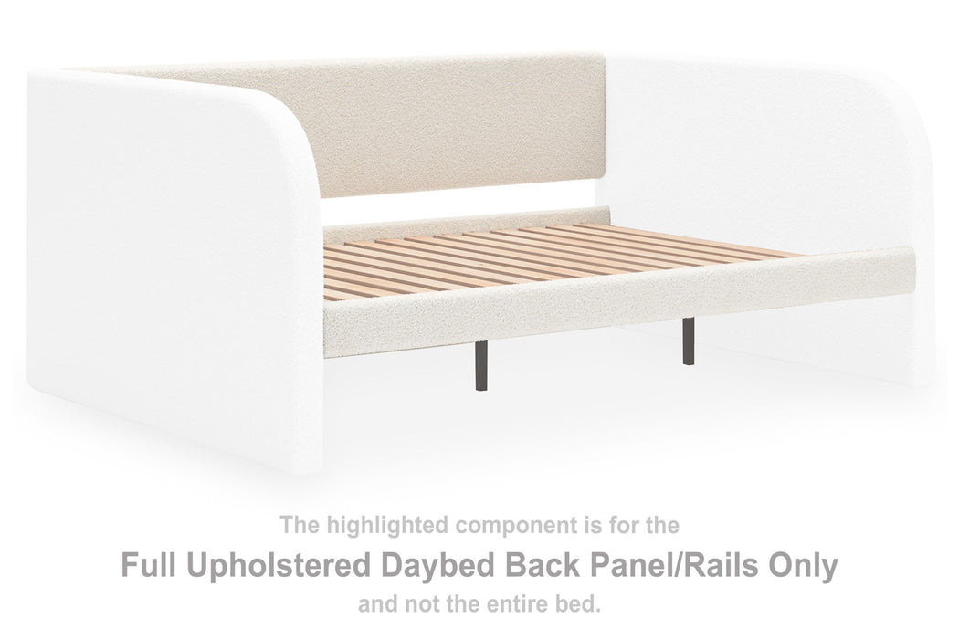 Arloster - Full Upholstered Daybed Back Panel Rails - White - Simple Home Plus