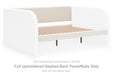 Arloster - Full Upholstered Daybed Back Panel Rails - White - Simple Home Plus