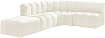 Arc - Velvet 5 Piece Corner Modular Sofa - Simple Home Plus