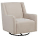 Sorrel - Fabric Upholstered Swivel Glider Arm Chair - Latte - Simple Home Plus