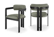 Aurum - Vegan Leather Upholstered Dining Chair With Graphite Black Base (Set of 2) - Simple Home Plus