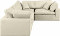 Comfy - 4 Piece Faux Leather Modular Sectional - Simple Home Plus