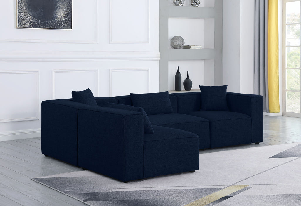 Cube - Linen 4 Piece Modular Corner Sectional - Simple Home Plus