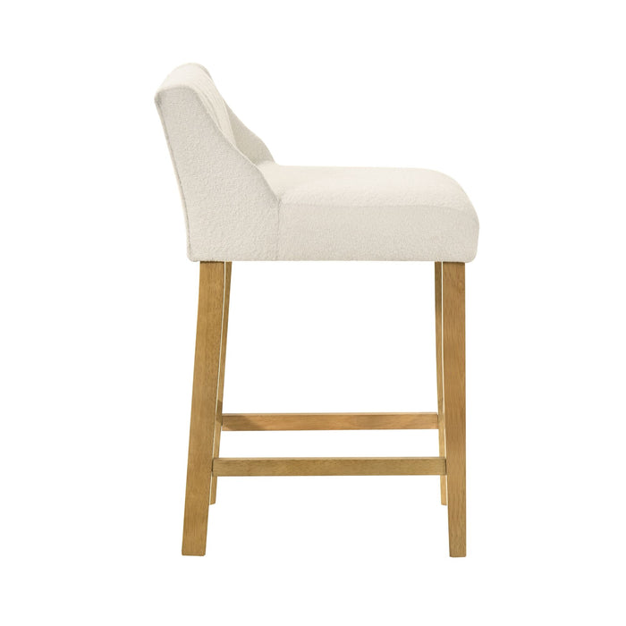 Fauna - Modern Transitional Wood Counter Height Kitchen Bar Stool - Simple Home Plus