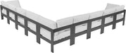 Nizuc - Outdoor Patio 9 Piece Modular Sectional With Gray Frame - Simple Home Plus
