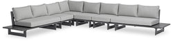 Maldives - 6 Piece Water Resistant Outdoor Patio Modular Sectional With Gray Base - Simple Home Plus