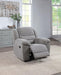Gilson - Chenille Upholstered Reclining Glider Recliner - Gray - Simple Home Plus