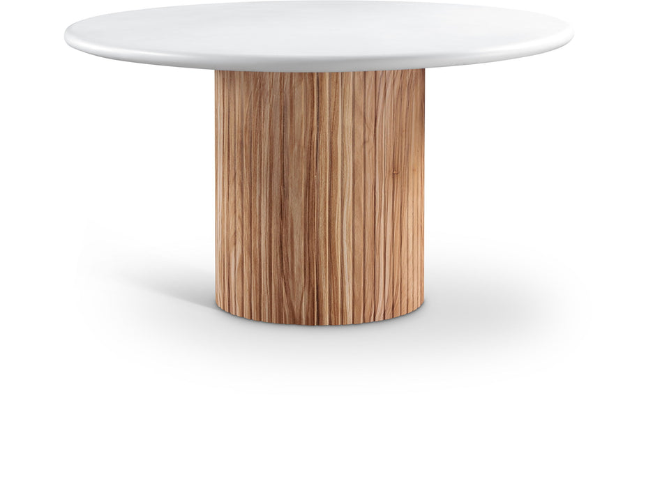 Sanremo - Concrete 53" Finished Concrete Indoor / Outdoor Dining Table - White - Simple Home Plus