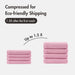 Diagonal Ribbed - 4 Piece Hand Towels Set - Pink - Simple Home Plus