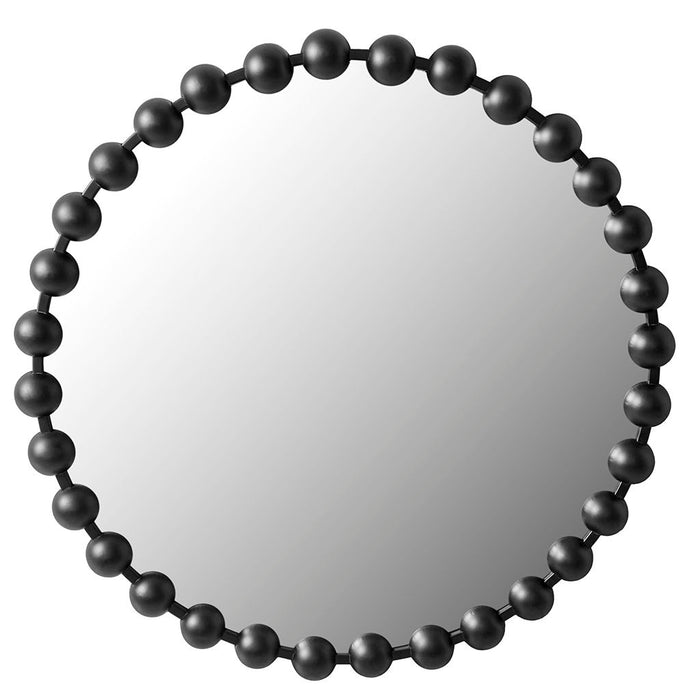 Marlowe - 27" Round Wall Decor Mirror - Black - Simple Home Plus