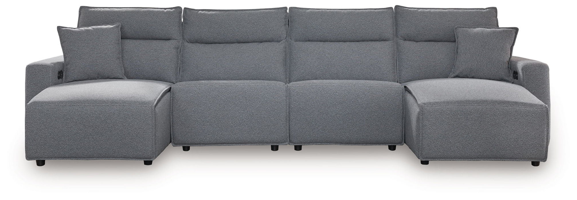 ModMax II - Salt And Pepper - Reclining Sectional - Simple Home Plus