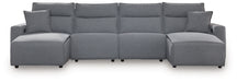 ModMax II - Salt And Pepper - Reclining Sectional - Simple Home Plus