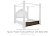 Maylee - Queen Poster Footboard Panel with Slats - Dark Brown - Simple Home Plus