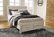 Bellaby - Queen/King Platform Rails - Whitewash - Simple Home Plus