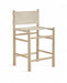 Santos - Upholstered Counter Stool With Stained Natural Base - Simple Home Plus